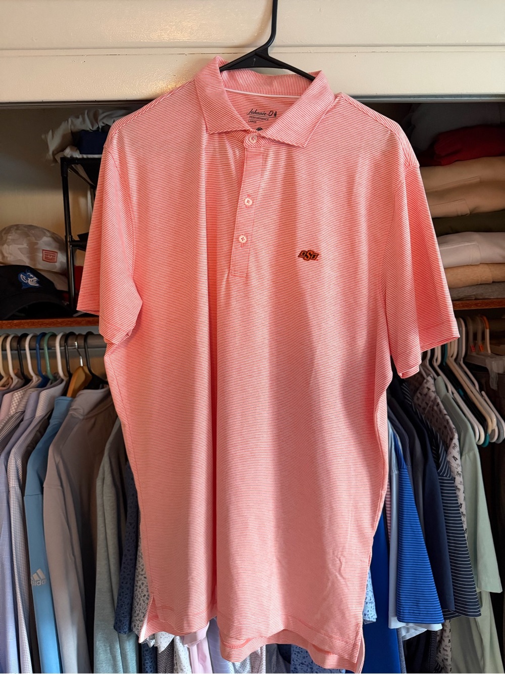 Johnnie O Oklahoma State University Lyndon Golf Polo Size Large